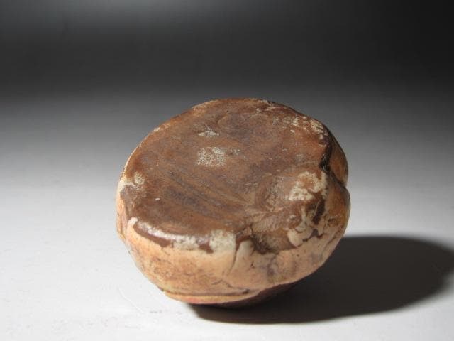 ☆　時代　布袋香合　表千家　九代了々斎在判・十三代即中斎追書　二重箱☆y594