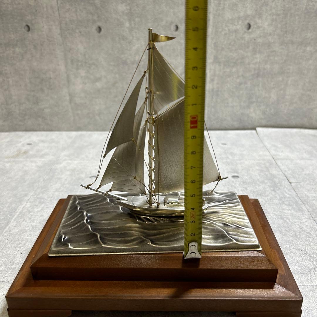 関工芸 銀製船置物 ヨット 帆船 SILVER960 刻印あり