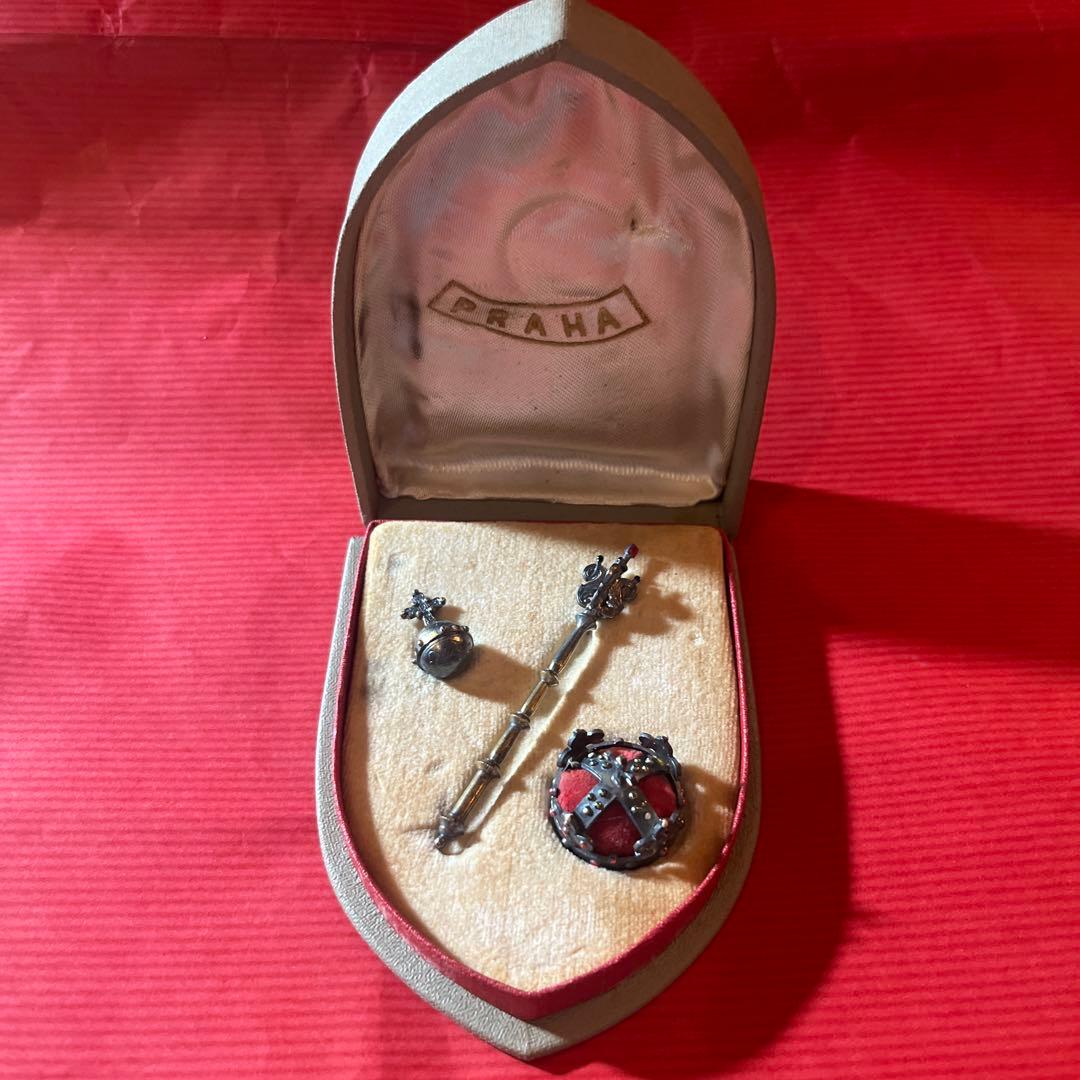 プラハ イエス 王冠 宝珠 王笏ミニチュア3点セット 希少品