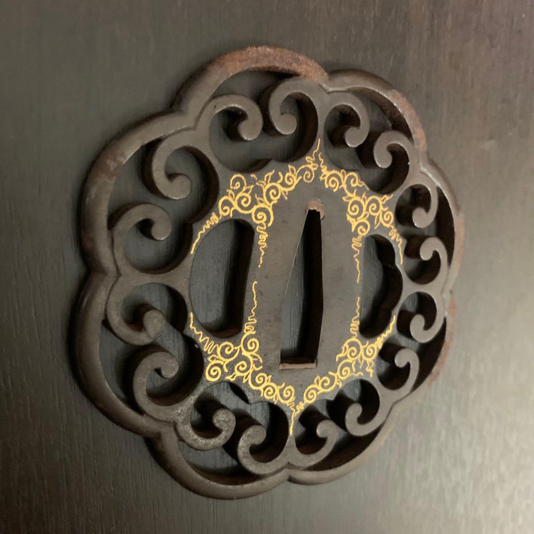 《アンティーク希少レア品！》《送料無料》⭐︎八ツ蕨手透鐔　鍔つば♪⭐︎