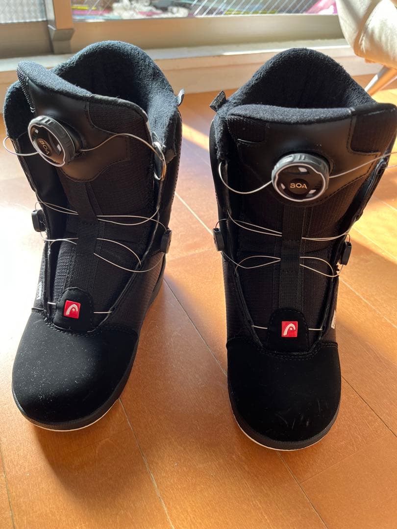 美品　BOAシステム ブラック スノーボードブーツ ￼ HEAD 23.5cm