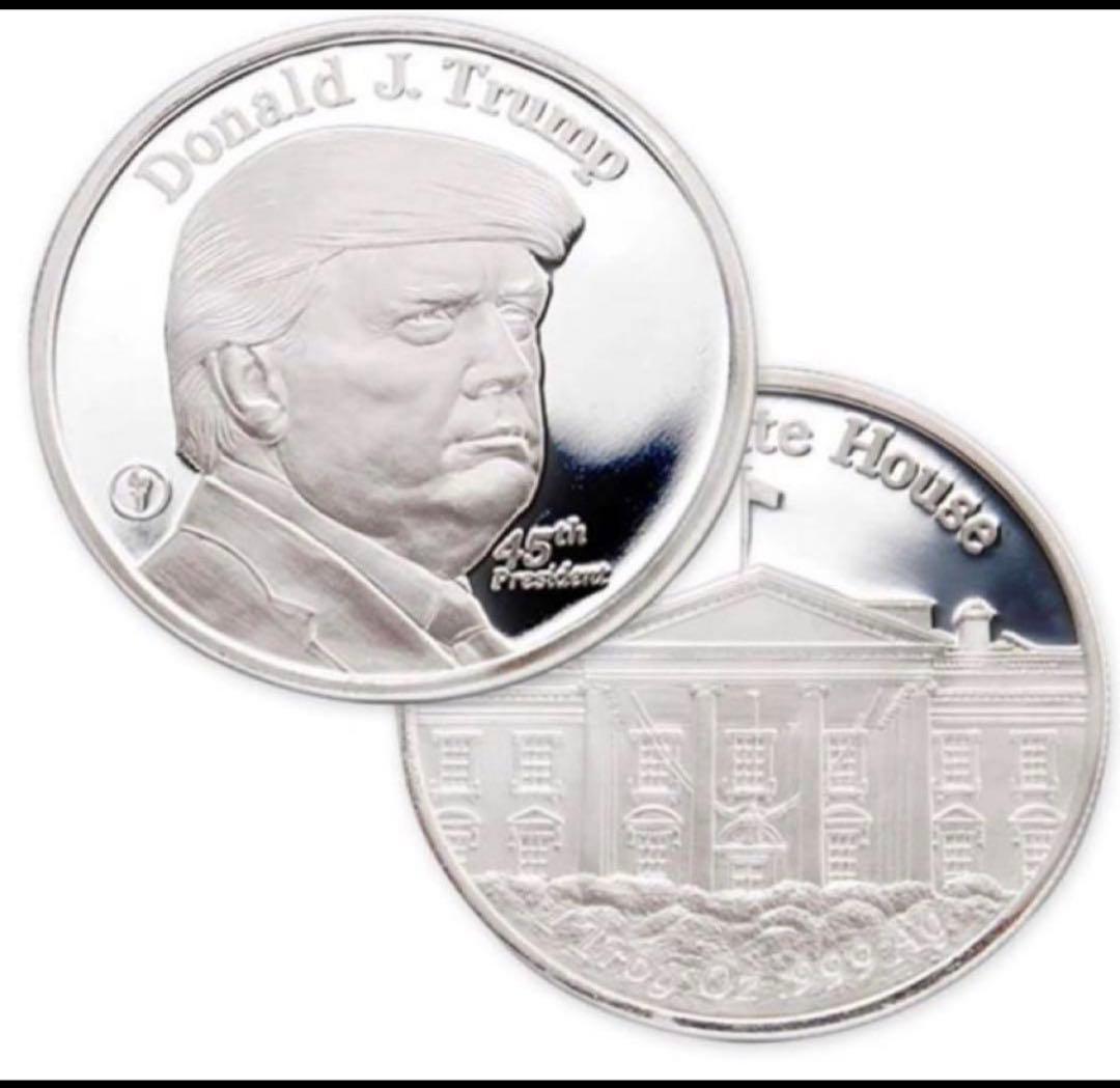 新品　1 トロイ・オズ .999 純銀メダル ドナルド・トランプ　ホワイトハウス